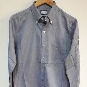 2019 Moncler Men Solid Cotton Grey Shirt